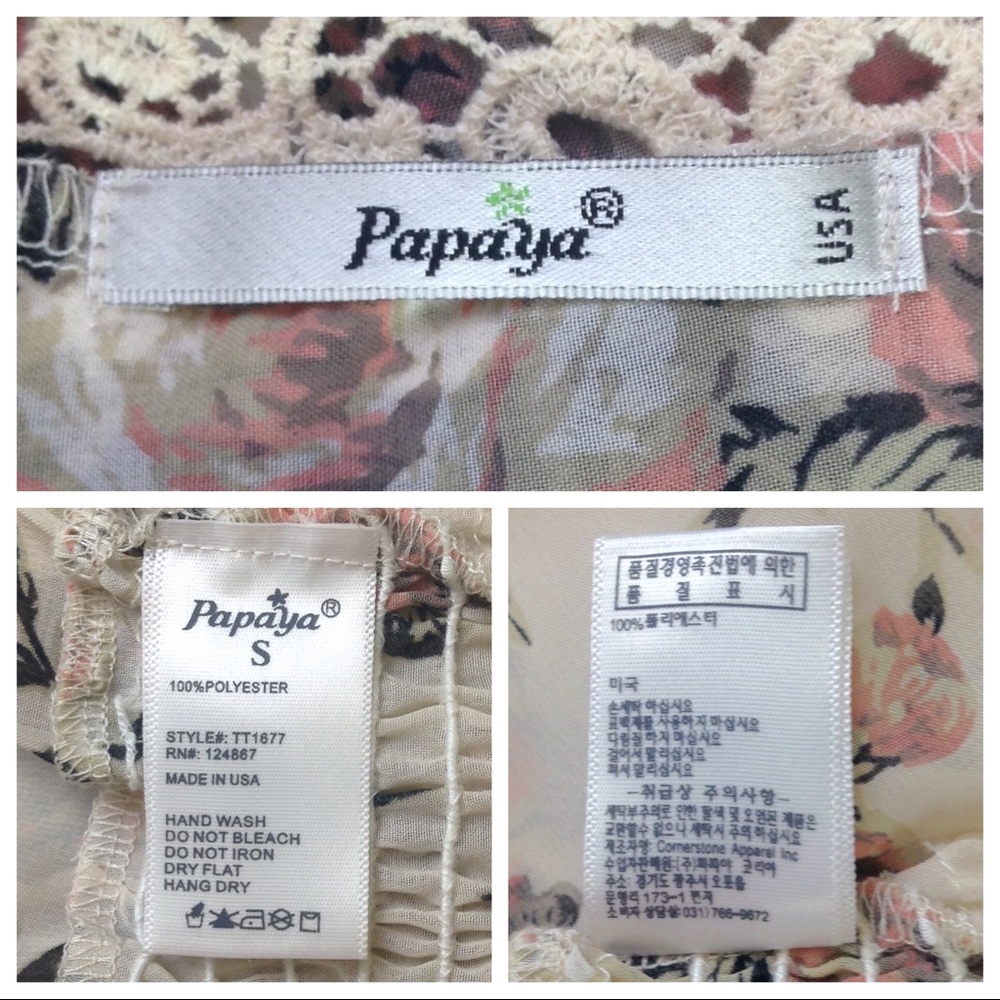 Floral Print Flutter Sleeve Top by Papaya - Picture 3 of 6